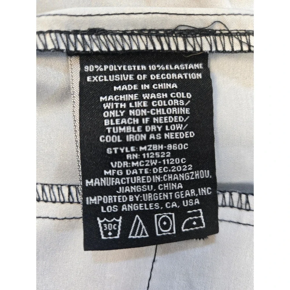 Micros‎ Mens Hybrid Board Shorts Size 34 Black Grey Colorblock Quick Dry